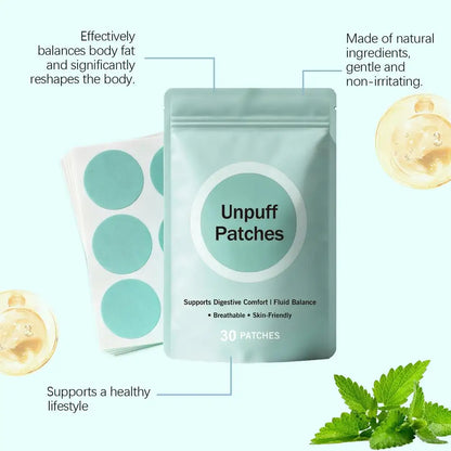 30 PATCHES Unpuff Patches Supports Digestive Comfort IFluid Balance Regulating Insulin Secretion Suppressing Appetit Breathable