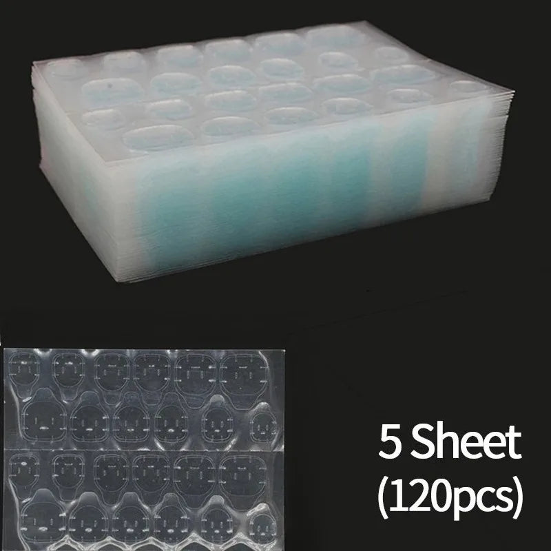 Double Side Nail Jelly Glue Transparent False Nail Art Adhesive Tape Glue Stickers DIY Reusable Manicur Nails Accessories