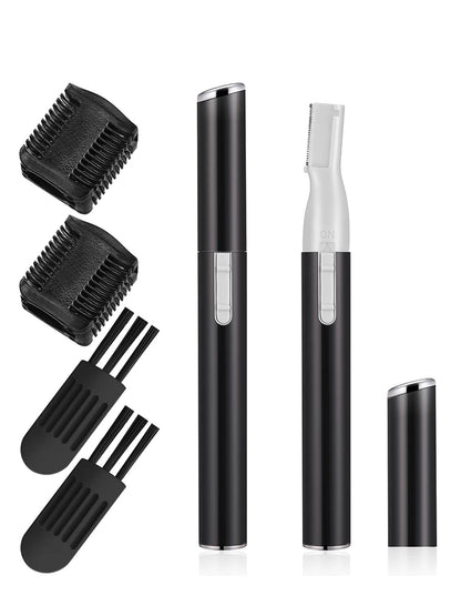 Electric Mini Eyebrow Trimmer Shaver Hair Removal Facial Neck Body Arms Legs Blur - Rechargeable Personal Grooming Kit