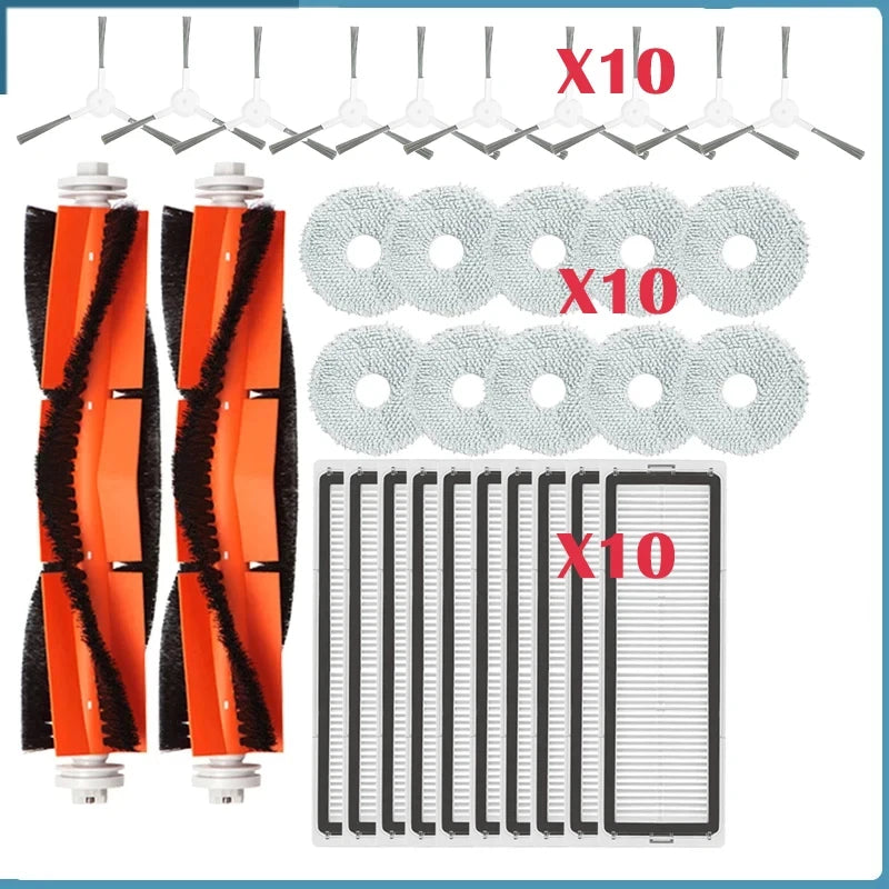 Compatible For Xiaomi Robot Vacuum S10+ / S10 Plus B105 Spare Parts Accessories Main Side Brush Hepa Filter Mop Rag Cloth