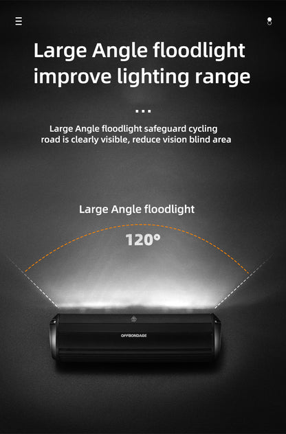 OFFBONDAGE Bicycle Light Front  Bike Light Waterproof Flashlight USB Charging MTB Road Cycling Lamp Accessories