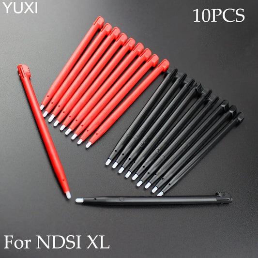 10Pcs For NDSi XL Stylus Touch Pens For DSi XL Black Red Plastic Screen Touch Pens Replacement Accessories