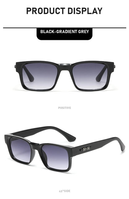 Light Luxury Square Sunglasses Minimalist Design Elegant Unisex Uv400 Protection Sun Glasses 9017