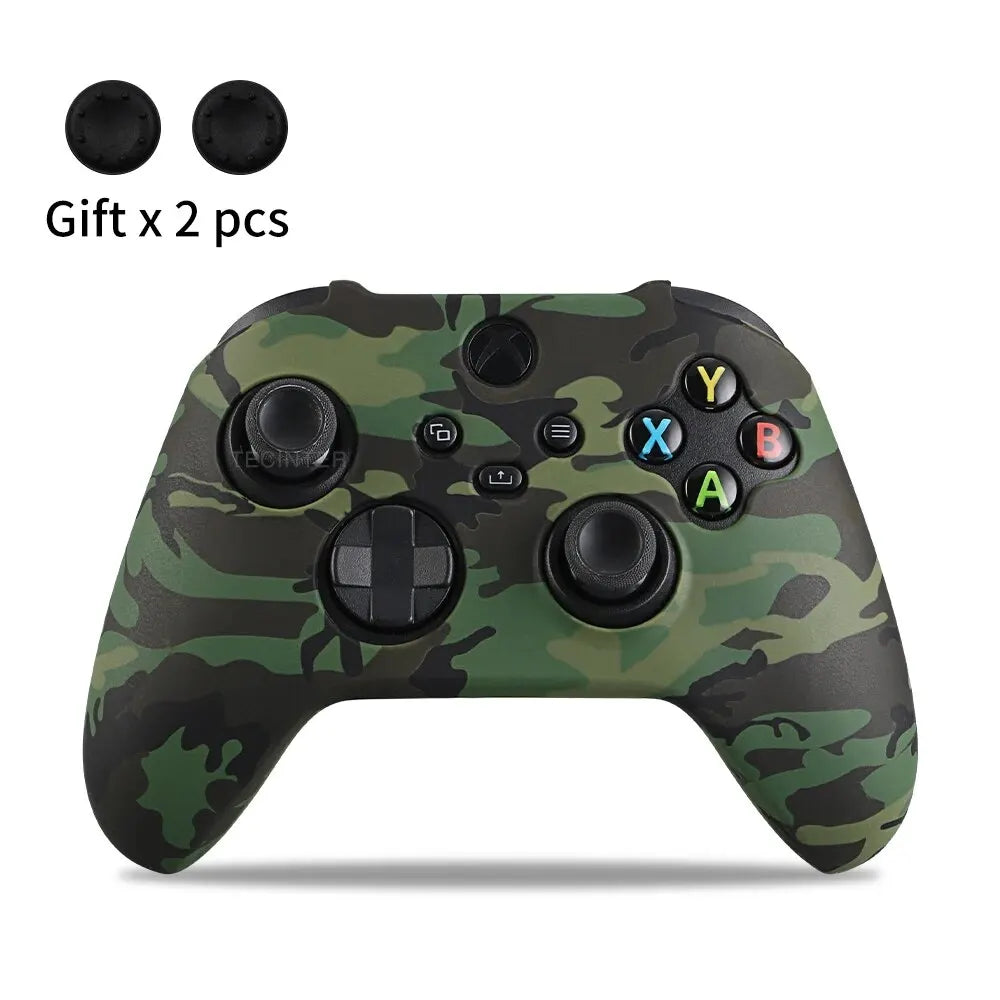 Silicone Protective Case Skin For Xbox Series X/S Controller Gamepad Accessories Thumbstick Grips Caps Joystick Cover Shell