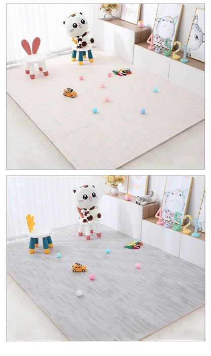 8/16Pcs Wood Baby Play Mat Floor Rug Thickened Foam Floor Children's Non-slip Crawling Pad Suitable for Living Room and Bedroom