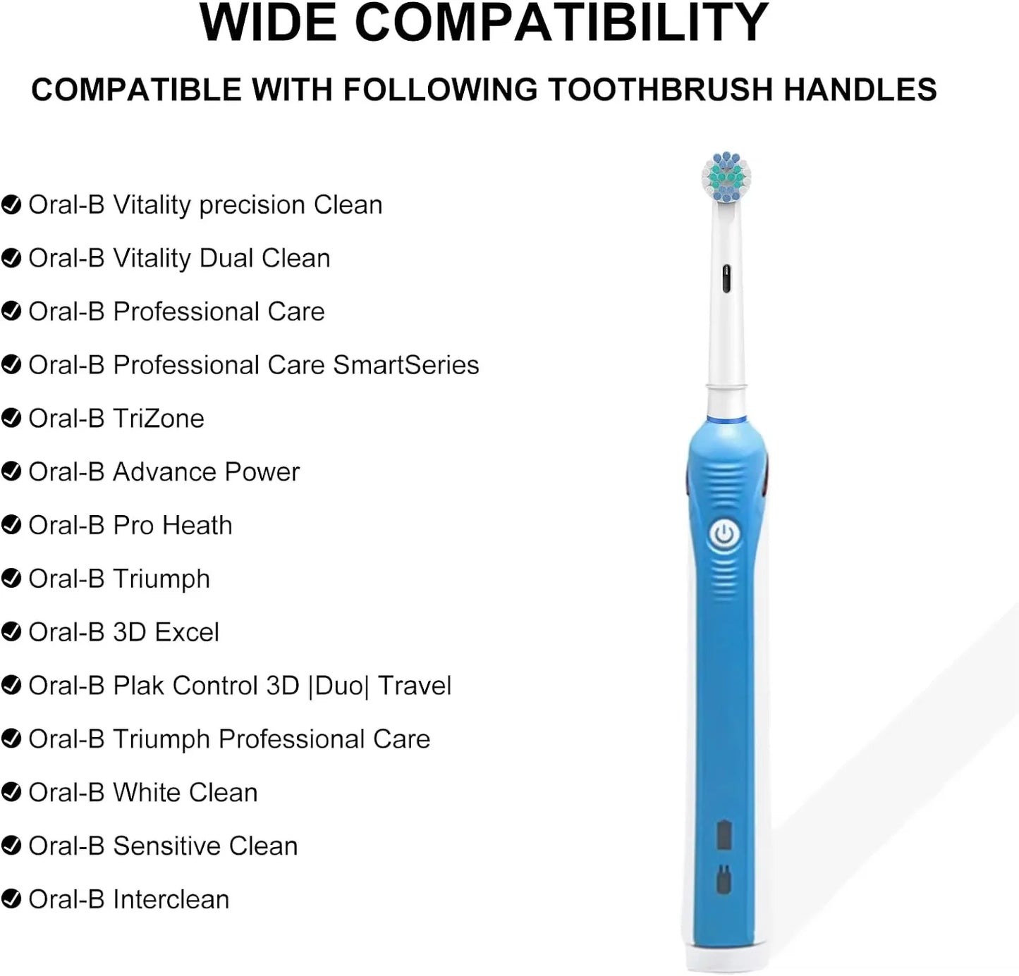 4/12/16/20 Pcs Electric Toothbrush Replacement Brush Heads Compatible with Oral-B Braun Professional - Soft Bristles Dental Care