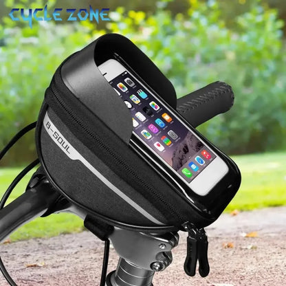 Mountain Bicycle Bag Touch Screen Cycling Handlebar Phone Holder Bag Bike Bags Bicycle Phone Storage Bags Cycling Accessories
