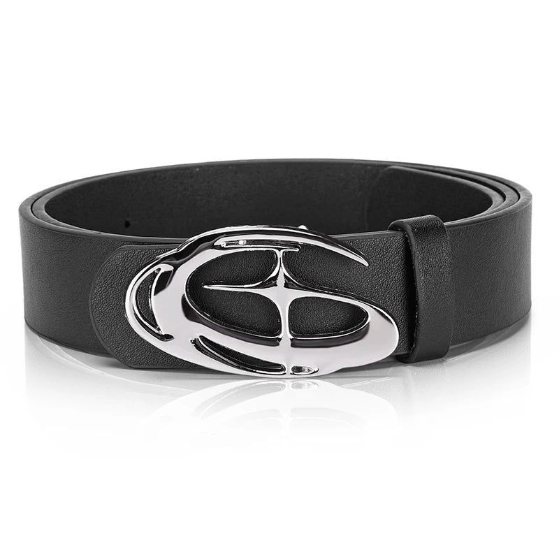 Fashion And Creative Geometric Alloy Pin Buckle Belt Simple Men's Casual Belt Individual Men's Birthday Gift Wholesale