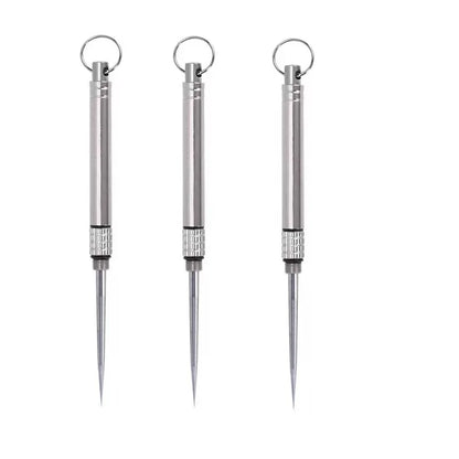 Outdoor Pocket Toothpick Titanium EDC Portable Mini Toothpick Fruit Fork Camping Tool Toothpick Tube Is More Durable Than Floss