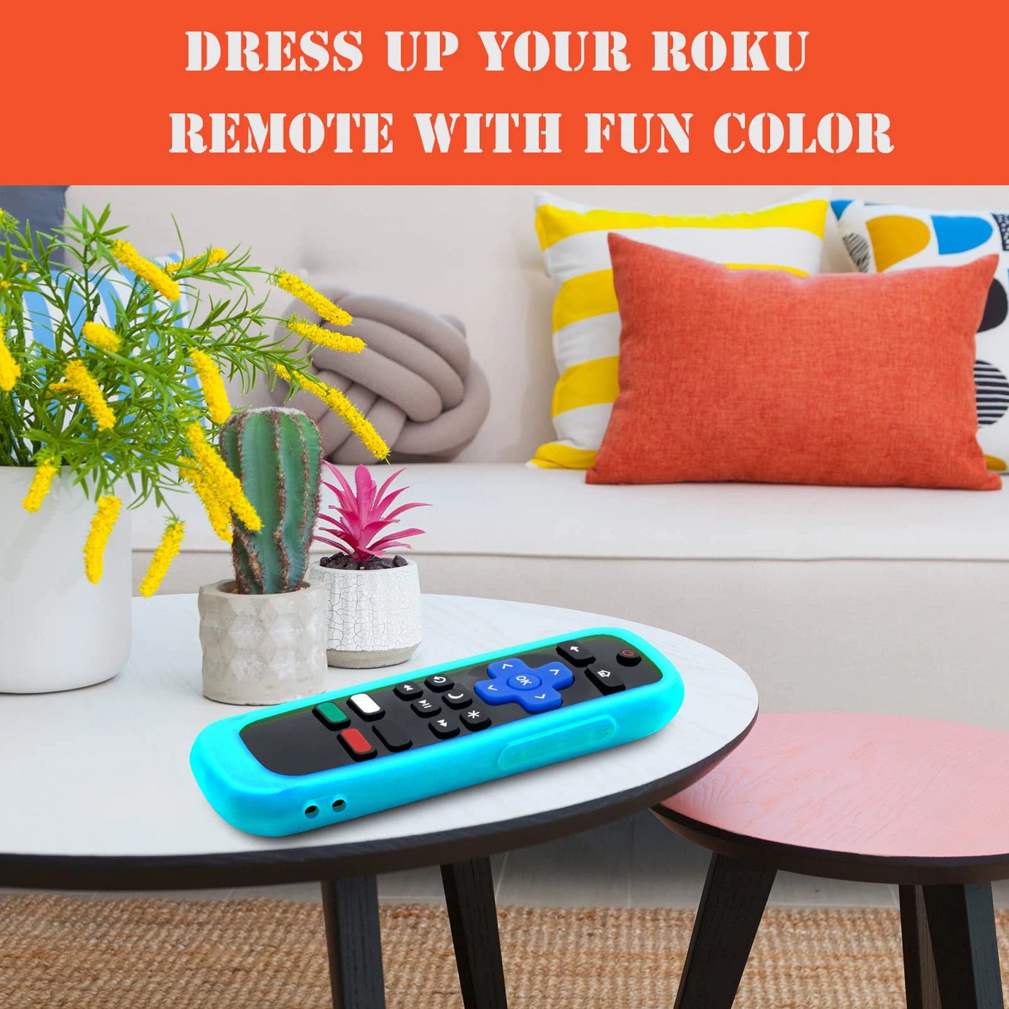 Case for Roku Remote Universal Replacement Controller Silicone Sleeve Skin Glow in The Dark(Red and Black Not Glow)