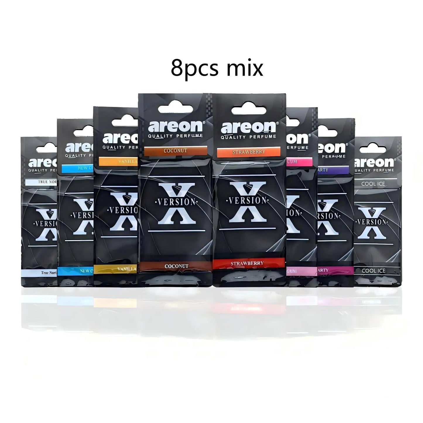 Our High-Quality [Shape X] car air fresheners, which can be used as decorations for car rearview mirrors, are available in sets
