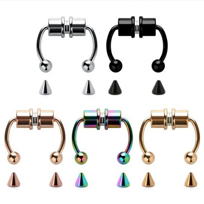 Magnetic Horseshoe Nose Rings, 316L Stainless Steel, Faux Septum Rings, Fake Piercing, Clip on, Hoop Rings, Gift for Women, Girl