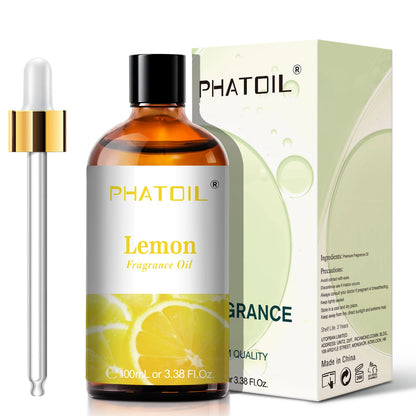 PHATOIL 100ml Fruity Fragrance Oil for Diffuser Candles Making -Coconut & Vanilla Strawberry Lemon Peach Aroma Essential Oils
