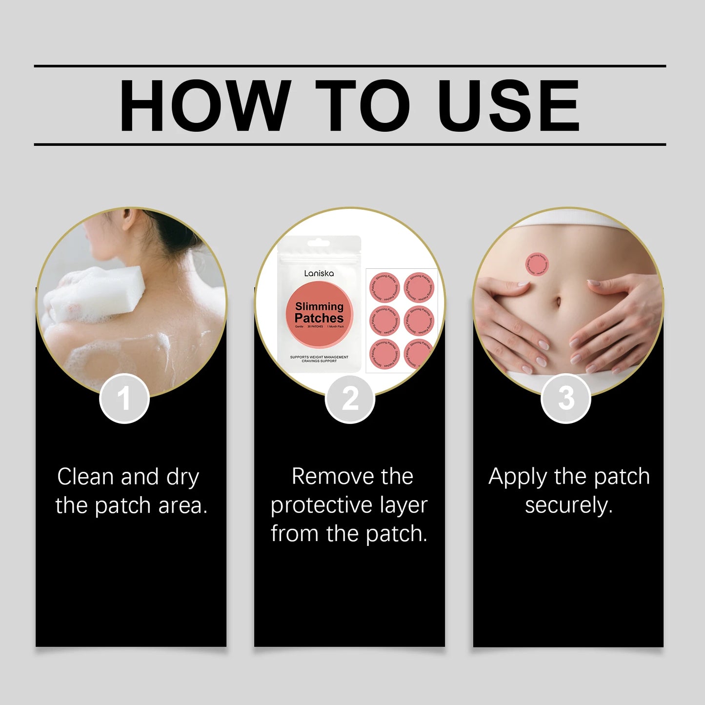 Body Contouring Care Patches Gentle formula for comfortable wear that flatters your figure Daily care patches