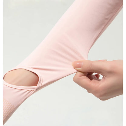 Summer Outdoor UV Protection Finger Long Gloves UPF50+Sunscreen Touchable Screen Sleeve Driving Bicycle for Outdoor Travel
