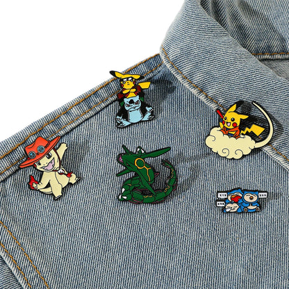 Pokemon Anime Enamel Lapel Pin - Japanese Cartoon Collectible Badge Cute Design Ideal Gift for Children Backpack Hat Collar Broo