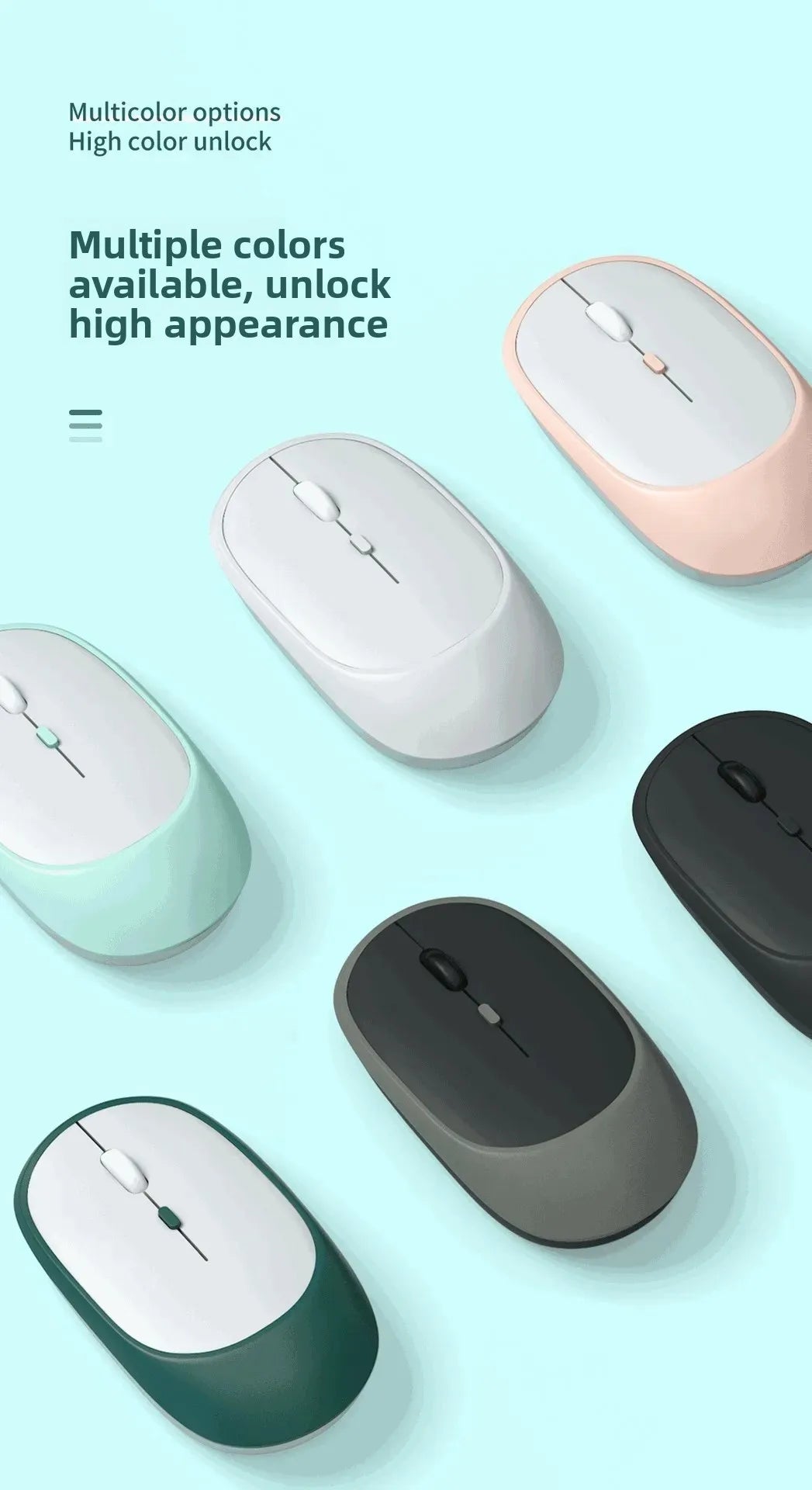 Wireless Mouse Rechargeable Mouse Gamer Dual Modes Bluetooth-compatible 2.4G Mice For Laptop Pad Tablet PC Macbook Mause