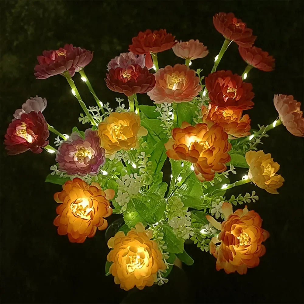 Solar Lights Outdoor Lighting Solar Garden Light Snow Lotus Flower Lawn Lamp for Yard Patio Flower Party Lamp Wedding Mother Day