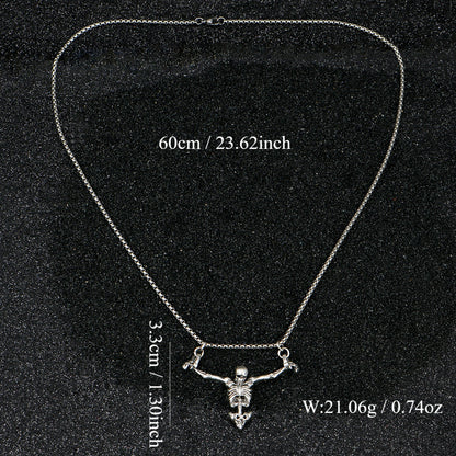 A Fashionable and Creative New Halloween Punk Style Skull Necklace Halloween Gift