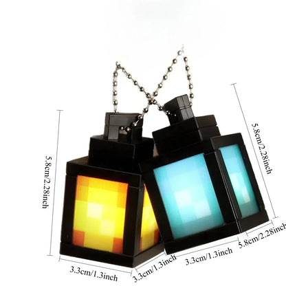 2026 MC Game Luminous Lantern Nightlight Surrounding Pixel Style Tabletop Ornament DIY Interior Atmosphere Light Creativity Toy