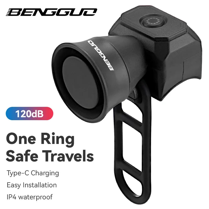 IP4X Waterproof Bicycle Mountain Bike Horn 120 db Battery/Charging Bike Bell Children's Scooter Baby Stroller Balance Car Horn