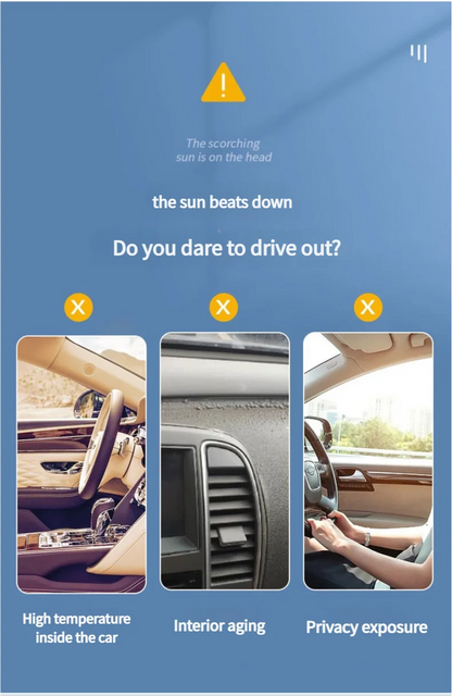 UV-Reflective Car Sun Shade Cover Rear Windshield Sun Protection Sunshade Heat-Isolation Car Privacy Curtains Foldable Storage