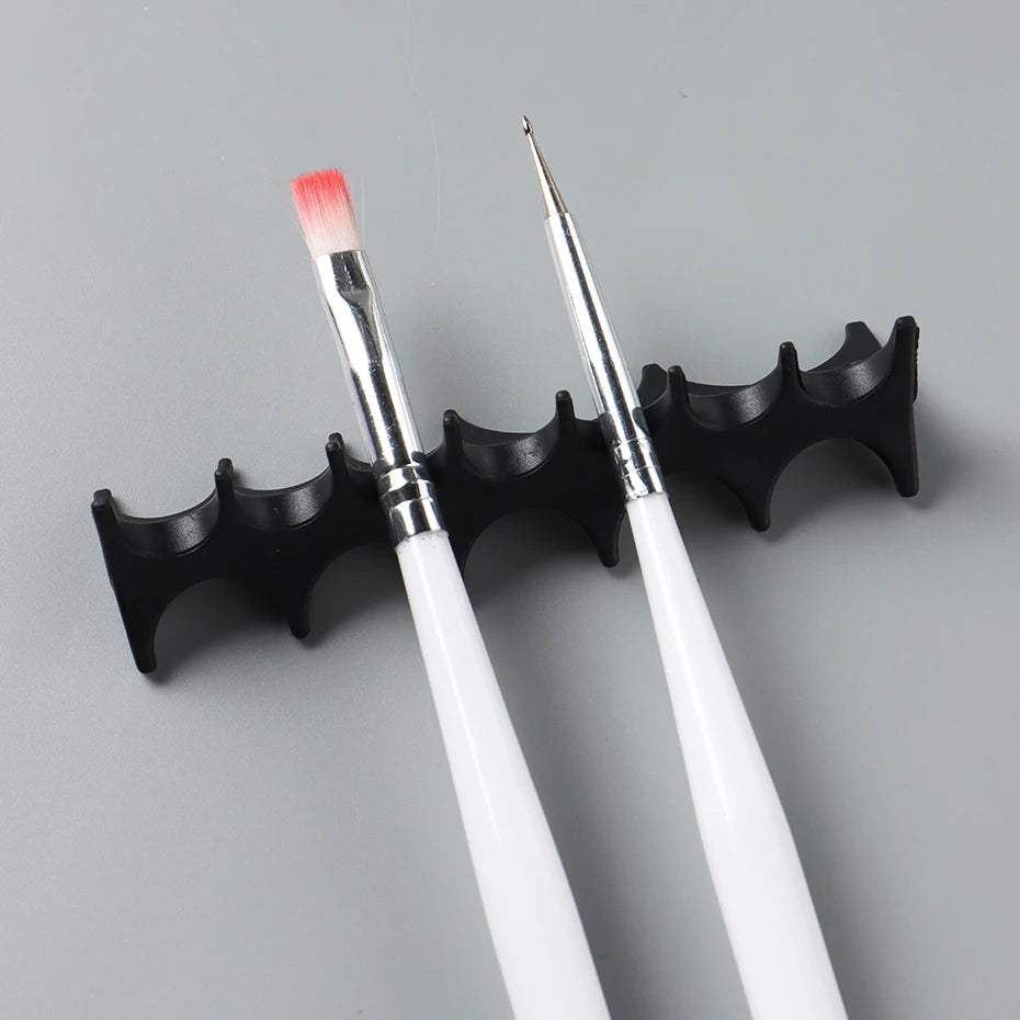 Soft Silicone Nail Pen Holder Brush Rack Shelf UV Gel Brush Display Stand Makeup Painting Pen Rest Organizer Stander Manicure