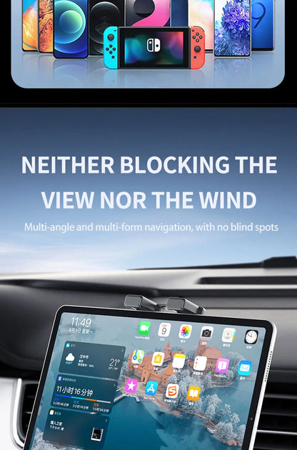 BLALION Car Air Conditioning Port Air Vents Tablet Holder 7-12.9 Inch Folding Screen Cell Phone Holder Universal Car Bracket