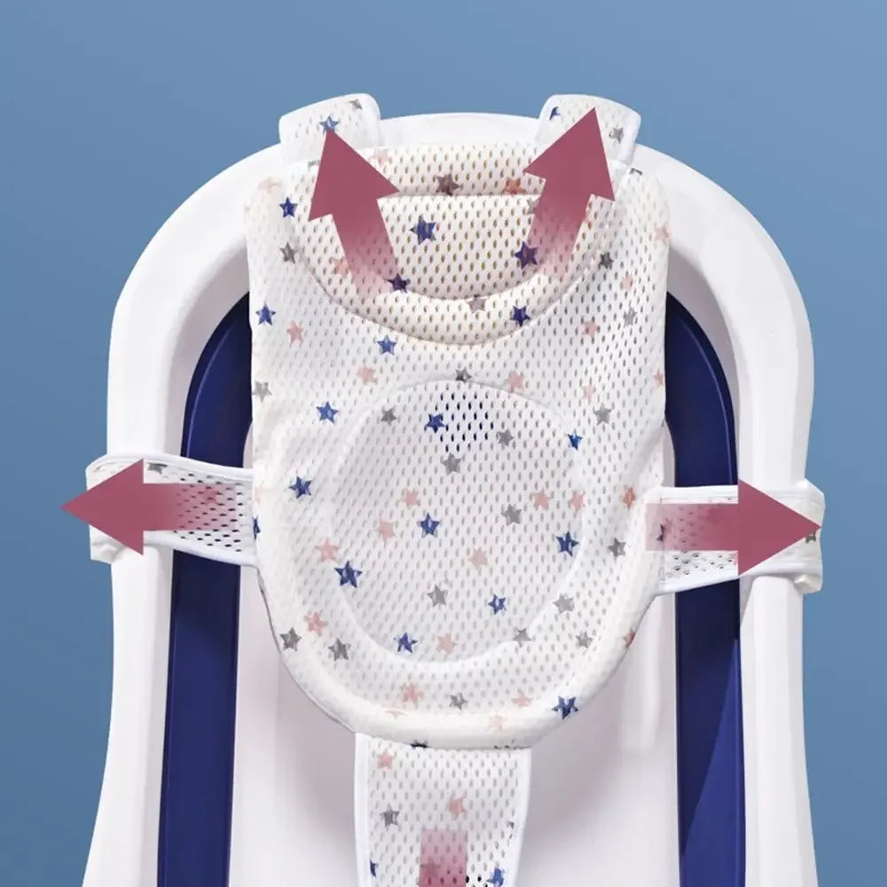 Cross-shaped Newborn Baby Bath Cushion Adjustable Anti-slip Baby Bath Net Mat Baby Bathtub Pillow Foldable Children Bathtub
