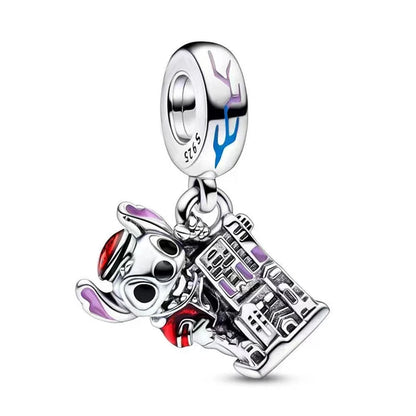 Hot Sell MINISO Disney 925 Sterling Silver Animals Mobilization Charms Beads Hot Original Bracelet DIY Jewelry Women Pendant
