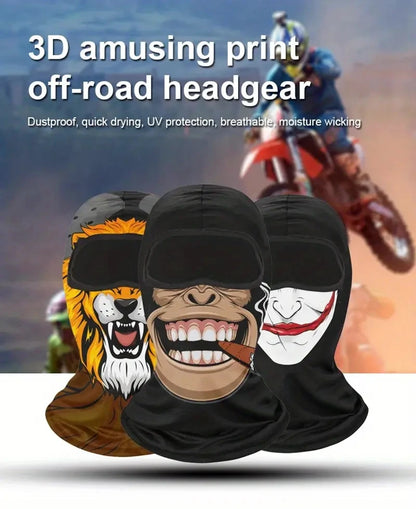Cycling Mask Skull Quick-drying Sunscreen Balaclava Men's Motorcycle Elastic Helmet Lined Ghost Full Face Windproof Headgear