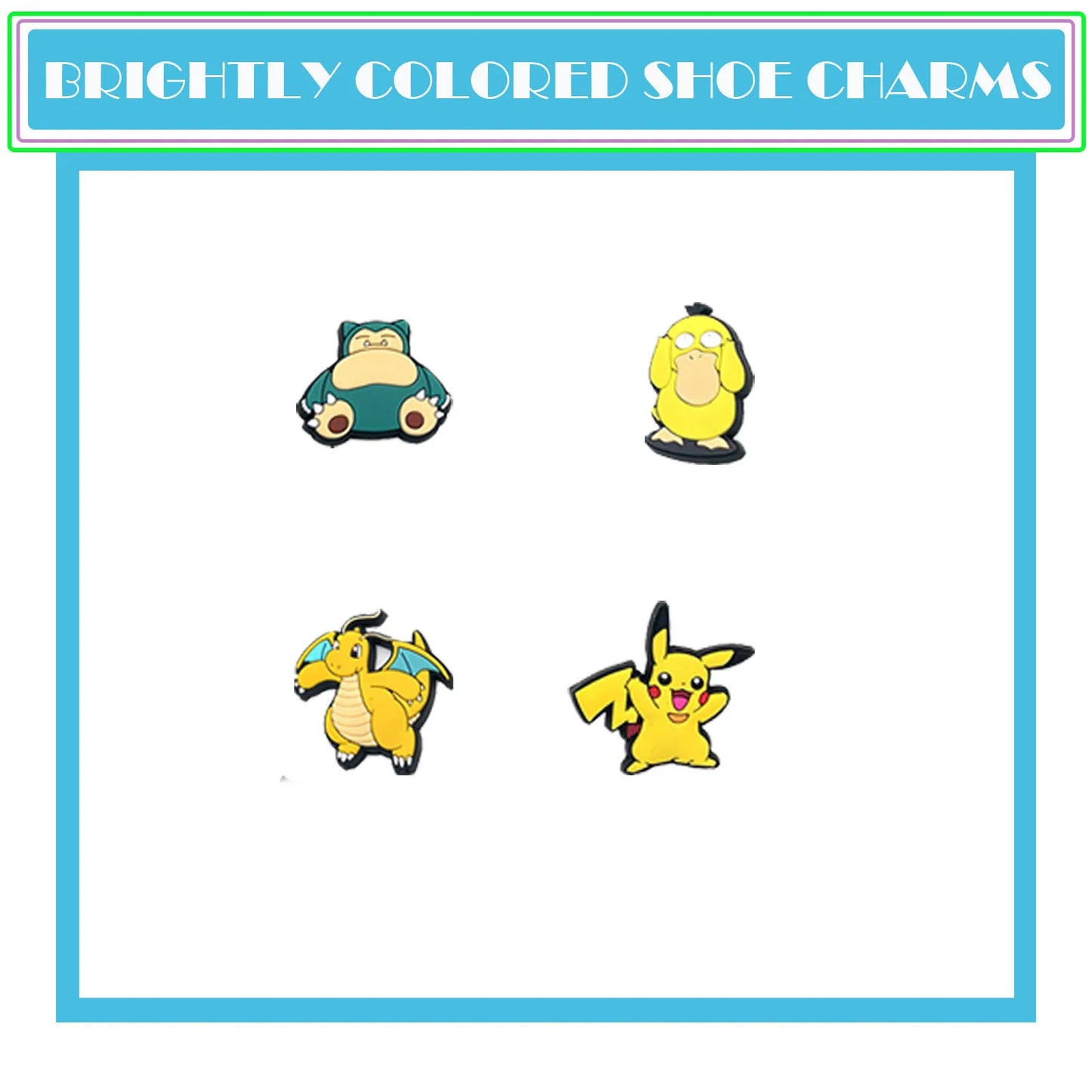27Pcs Potdemiel Pokémon Series Shoe Charms For DIY Charms Shoe Decoration Accessories Shoe Pins Bubble Slides Sandals