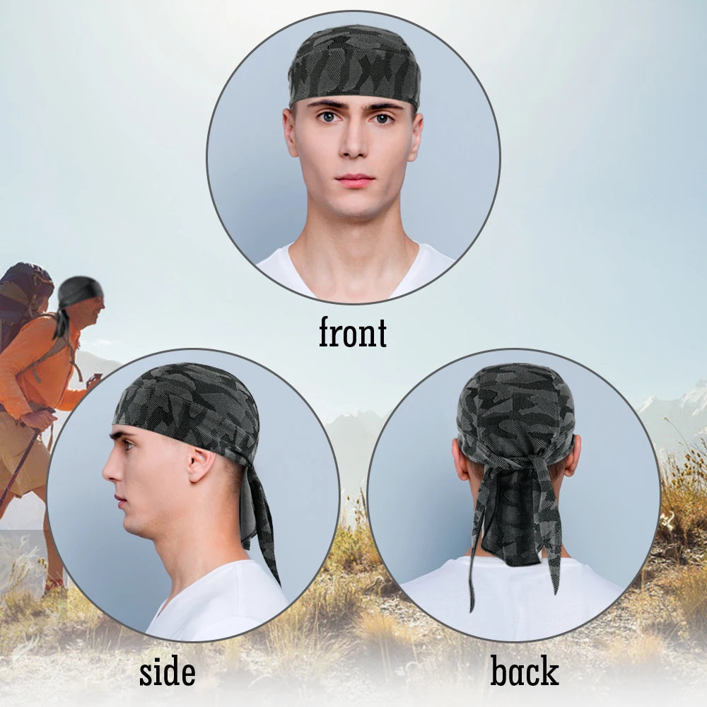 Summer Breathable Running Caps Pirate Hat Outdoor Sport Sun Protection Headscarf Cycling Helmet Liner Quick Dry Beanies Bandana