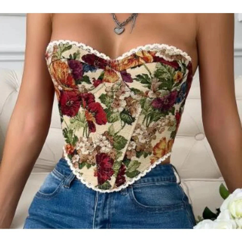 sweet Bandage asymmetrical tube top Camis Slim Korean Tanks Top Elegant Basic Crop Top summer Women Bustier