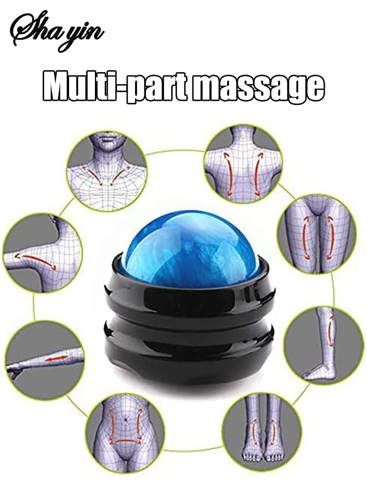 Mini Manual Therapy Body Massager Ball 360 Degree Spin Design Self Massage Tool for Back Shoulders Foot Massage