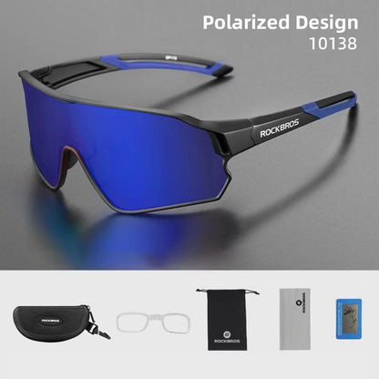 ROCKBROS Cycling Polarized Glasses MTB Road Bike Sunglasses UV400 Bicycle Sun Protection Light Unisex Bike Sports Equipment