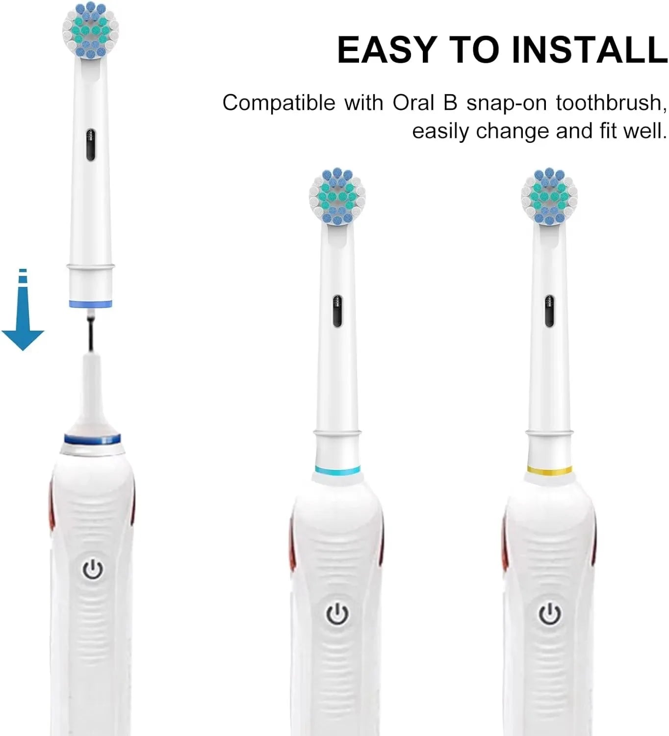 4/12/16/20 Pcs Electric Toothbrush Replacement Brush Heads Compatible with Oral-B Braun Professional - Soft Bristles Dental Care
