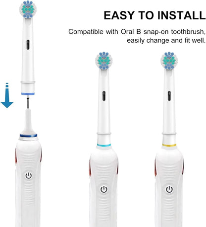 4/12/16/20 Pcs Electric Toothbrush Replacement Brush Heads Compatible with Oral-B Braun Professional - Soft Bristles Dental Care