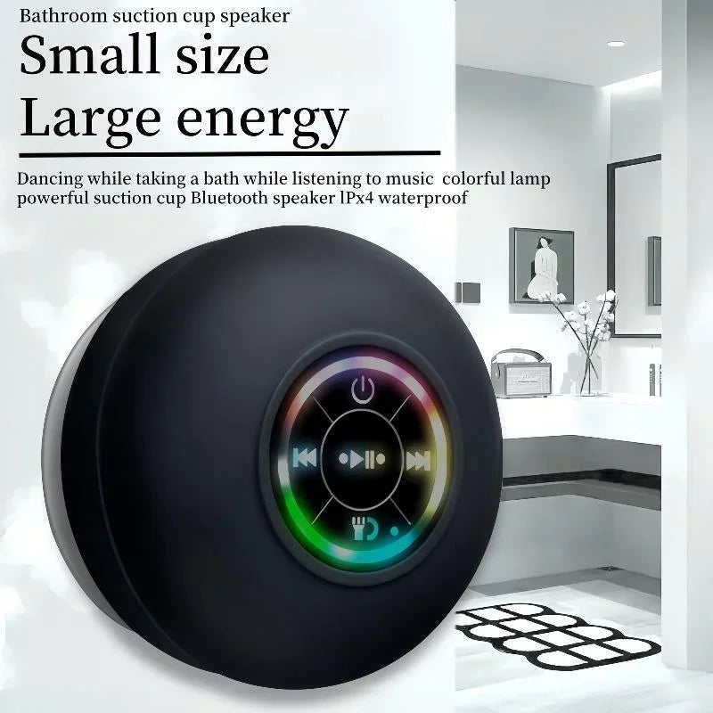 Loudspeaker Bluetooth Speaker Mini Shower Subwoofer Waterproof Handsfree With Suction Cup Mic For Bathroom Pool Beach Car Phone