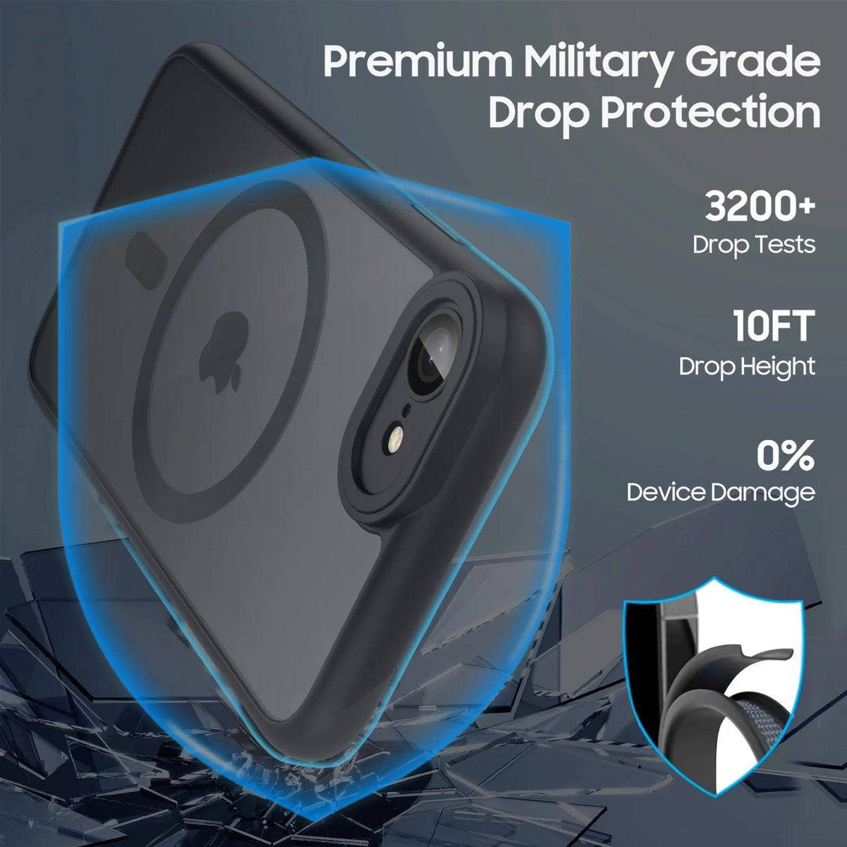 Luxury Magnetic Matte Translucent Armor Shockproof Case For iPhone 7/8/SE 2/SE 3 For Magsafe Wireless Charge Cover