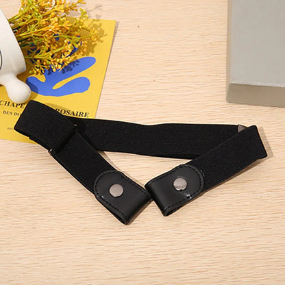 2024 Hot Men's and Women's Invisible Belt Without Buckle Seamless Lazy Belt Wild Elastic Elastic Jeans Belt Decoration Ins Wind