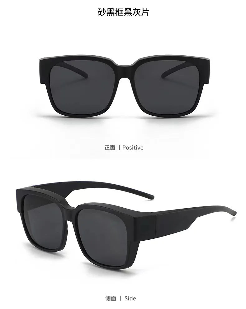 New Fashion Polarized Sunglasses Cover Over Myopia Prescription Glasses Portable Men Women Vintage Fishing Driving Eyewear