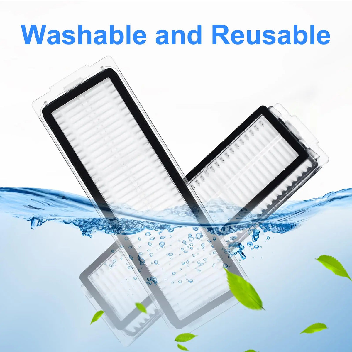 Hepa Filter Accessories for Xiaomi X20 Max/X20 Pro/Mijia M30 Robot Vacuum Cleaner Replacement Part, Filter Washable and Reusable