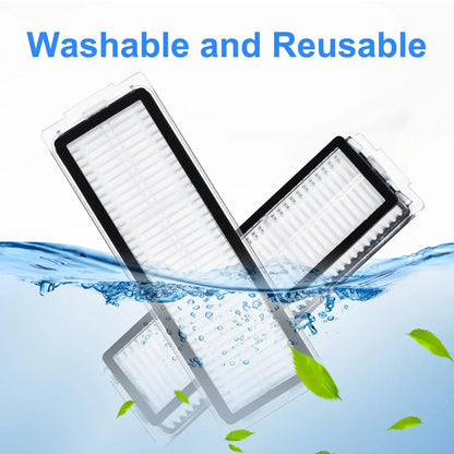Hepa Filter Accessories for Xiaomi X20 Max/X20 Pro/Mijia M30 Robot Vacuum Cleaner Replacement Part, Filter Washable and Reusable