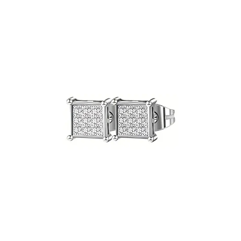 1-5 Pairs Stainless Steel Earrings Cross Dangle Hinged Earrings, Cubic Zirconia Stud Earrings For Men, Ear Piercing Jewelry