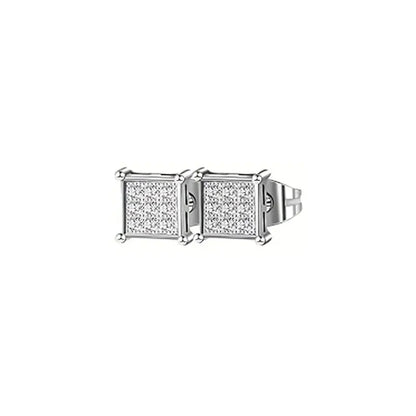 1-5 Pairs Stainless Steel Earrings Cross Dangle Hinged Earrings, Cubic Zirconia Stud Earrings For Men, Ear Piercing Jewelry