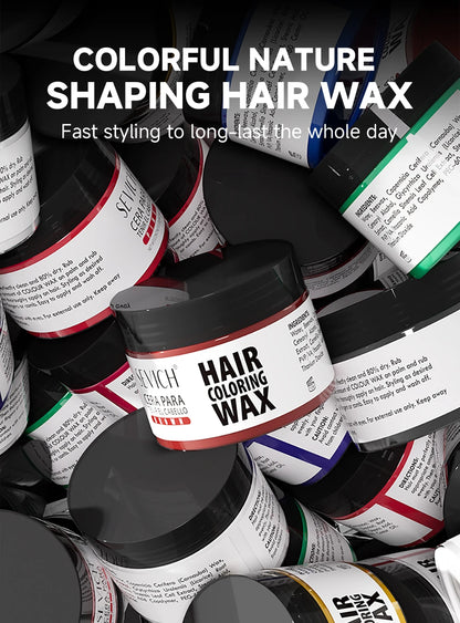 13 colors Halloween Hair Colour Wax 50g/120g DIY Temporary Dye Hair Mud Wax Hair Colour Cream For Daily Party Cosplay Men&Women