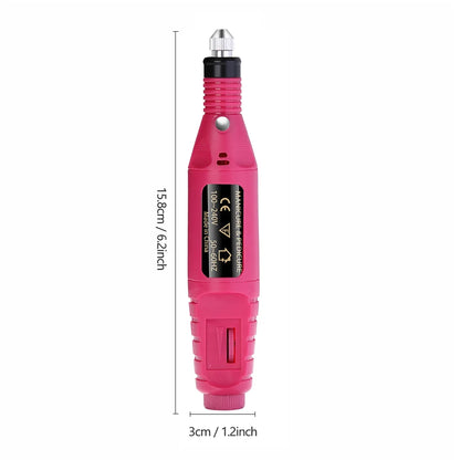 LINMANDA Professional USB Electric Nail Drill Polish File Kit with UV LED Nail Lamp Gel Manicure Dryer Lamp Acrylic Starter Set