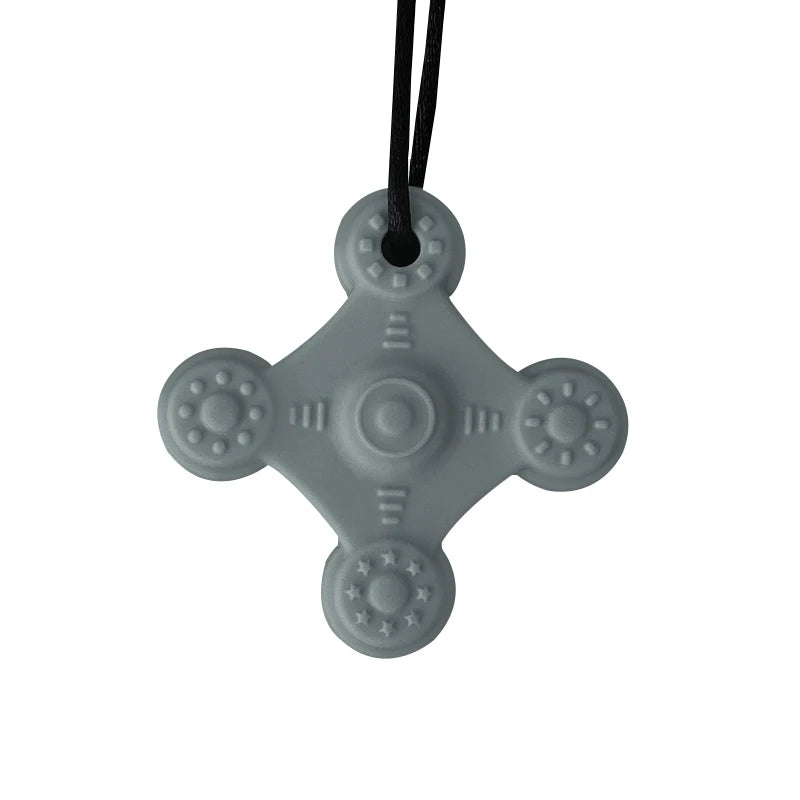 1pcs Silicone Teether Kids Chew Necklace Sensory Chewy Pendant Oral Motor Toys Therapy Tools for Autism Children's Goods