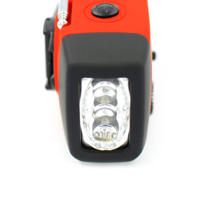 Solar Hand Crank Powered Camping Light With AM/FM Radio Outdoor 2000mAh USB Charging Multifunctional Hand Dynamo LED Flashlight